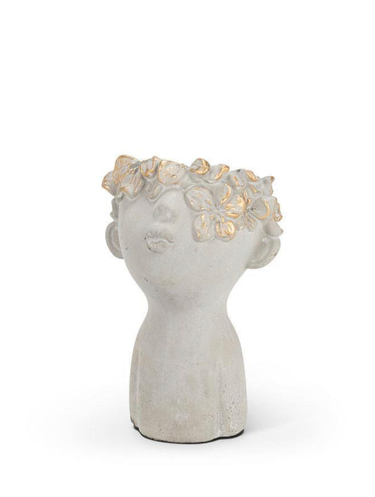 Kissing Face Planter with gold accent