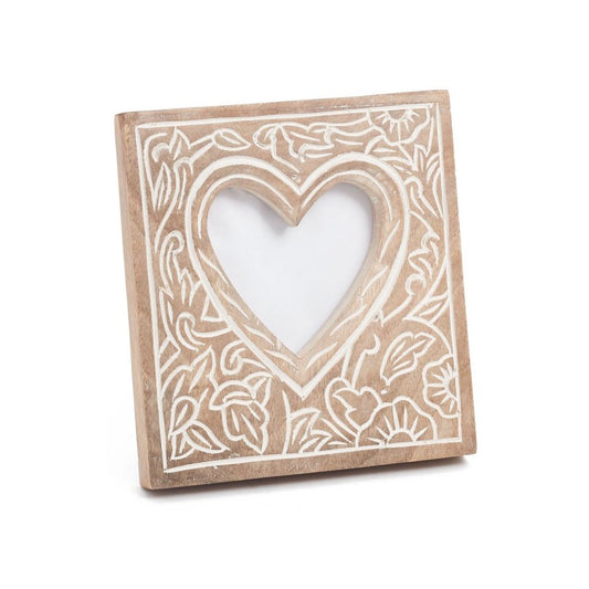 Frame Carved Wooden Heart Frame
