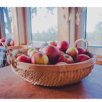 Low Round Willow Tray