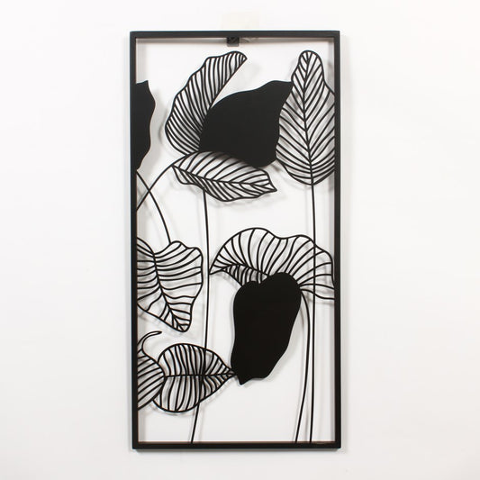 Black Metal Leaf Wall Decor