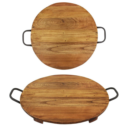 Circular Wood Tray