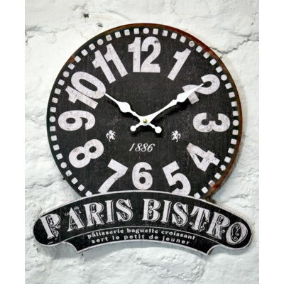 Bistro Clock Black