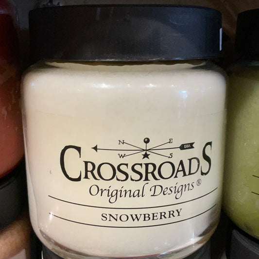 Crossroads 16 oz Snowberry Jar Candle