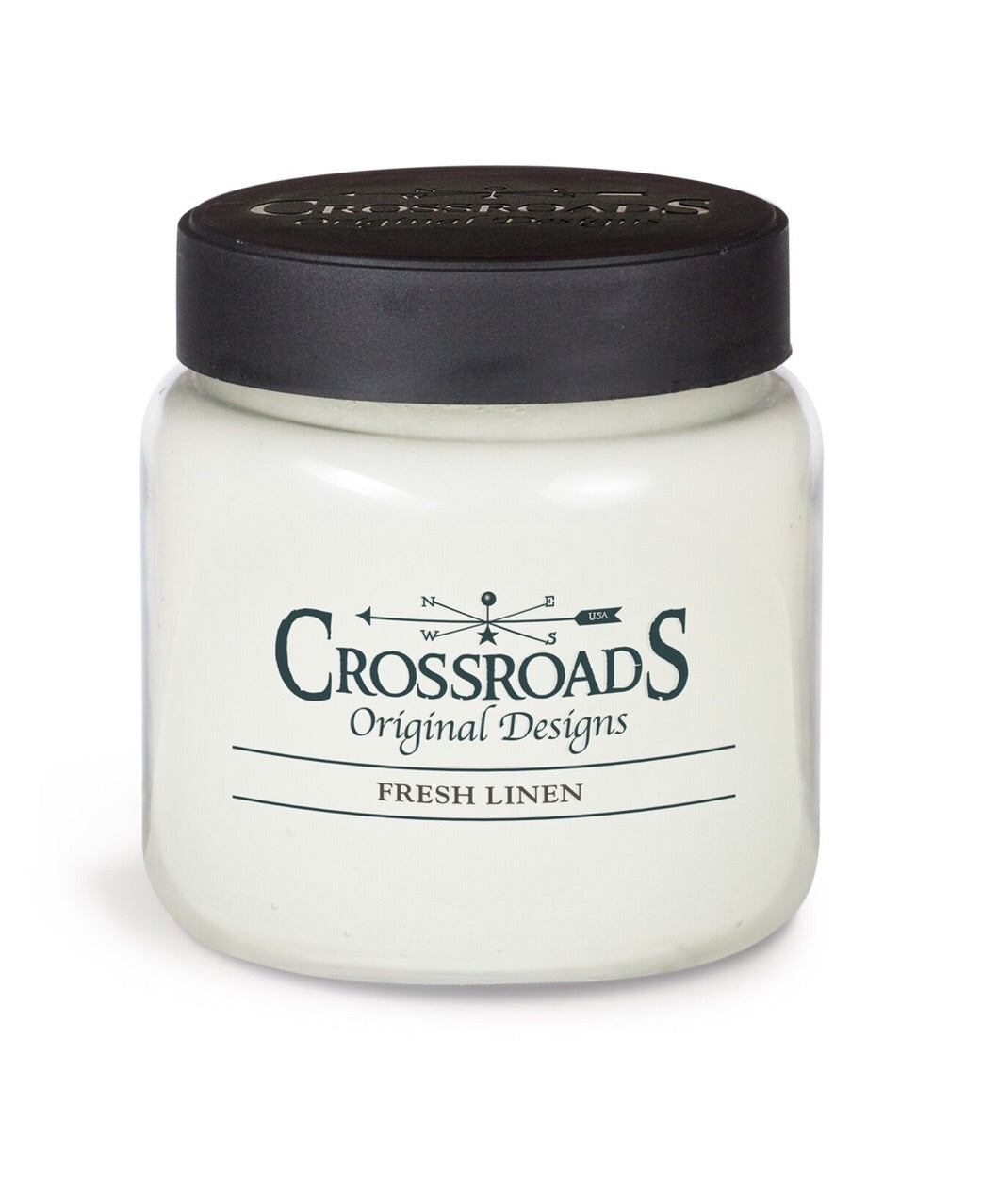 Crossroads 16 oz Jar Candle Fresh Linen