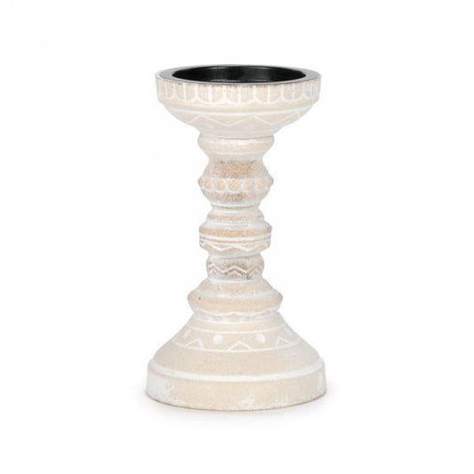 Natural Antique Candle Holder Small