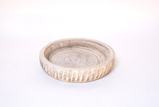 Wooden Bowl grey tone