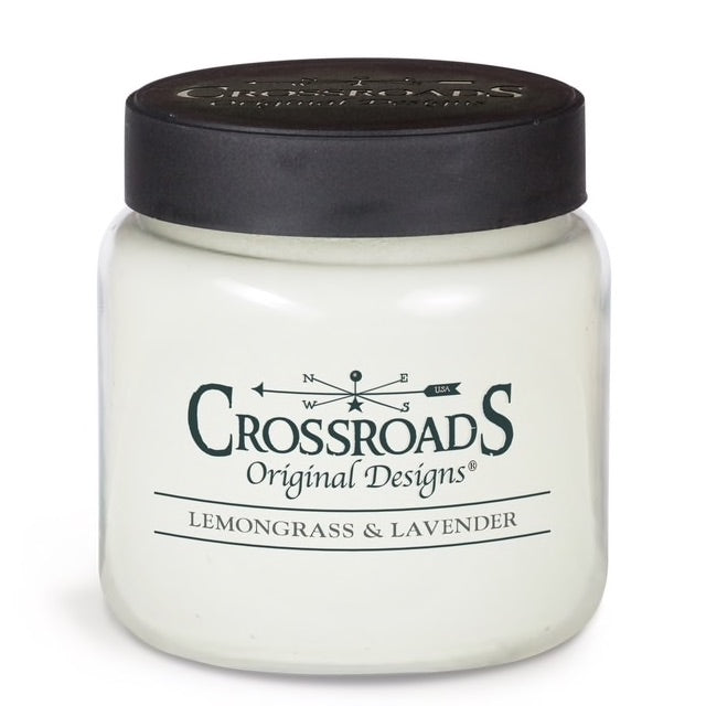Crossroads 16 oz Jar Candle Lemongrass and Lavender