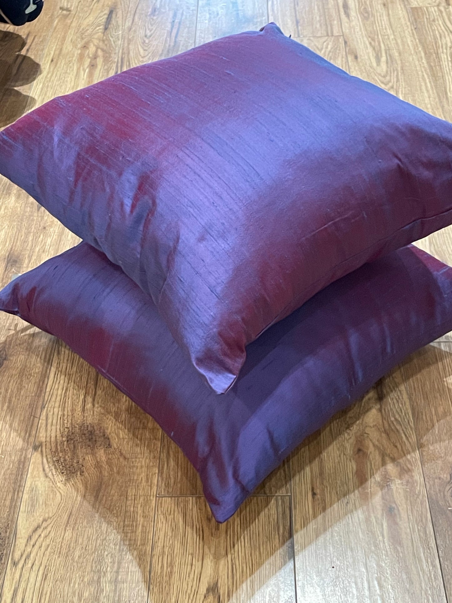Purple Silk Pillows
