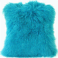 Aqua Lambskin Pillow